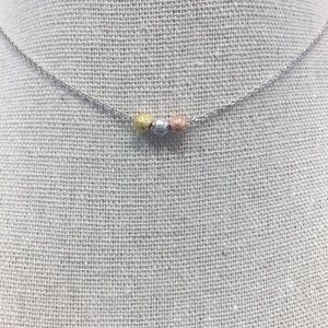 💎DAINTY TRI SPHERES SILVER NECKLACE 💎